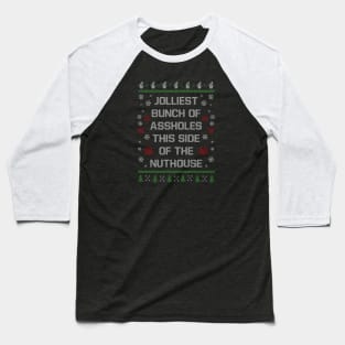 Christmas Jolliest Assholes Baseball T-Shirt